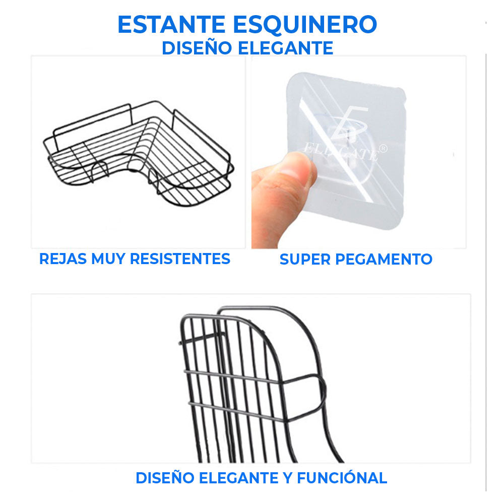 Soporte esquinero de pared de 36 cm