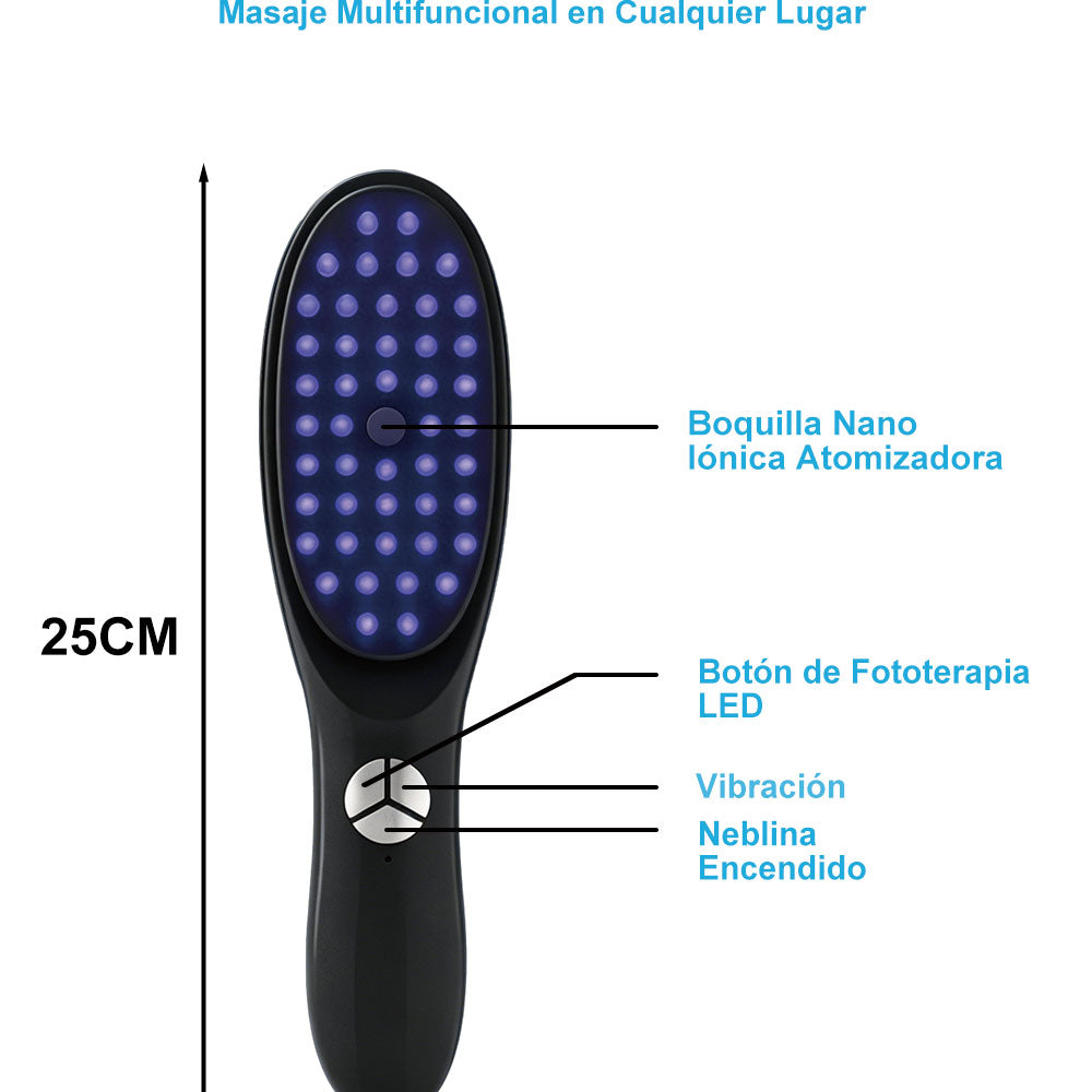 Peine eléctrico de masaje con vapor