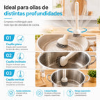Cepillo de Cocina Ajustable 180°