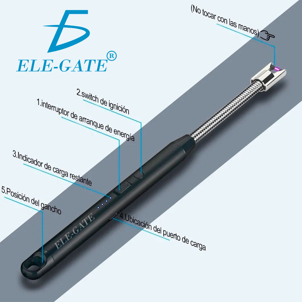 Encendedor eléctrico de cocina recargable