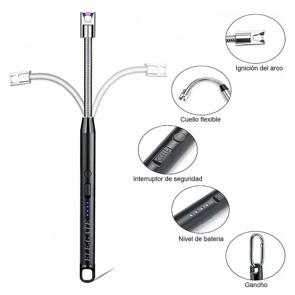 Encendedor eléctrico de cocina recargable