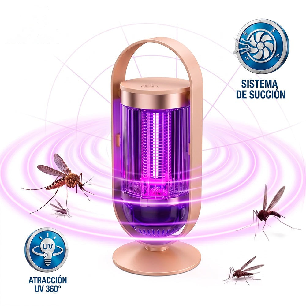 Lámpara atrapa mosquitos UV 360° con succión, 28 cm