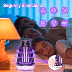 Lámpara mata mosquitos recargable — uso