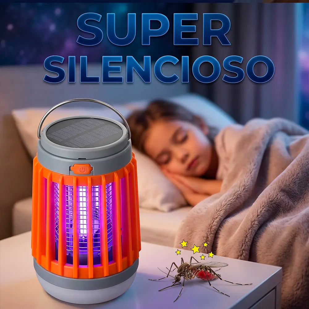 Lámpara mata mosquitos solar — uso