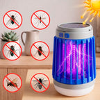 Lámpara mata mosquitos solar — detalle