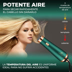 Secador de pelo y cepillo alisador con accesorios