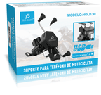 Soporte de teléfono para motocicleta con cargador USB