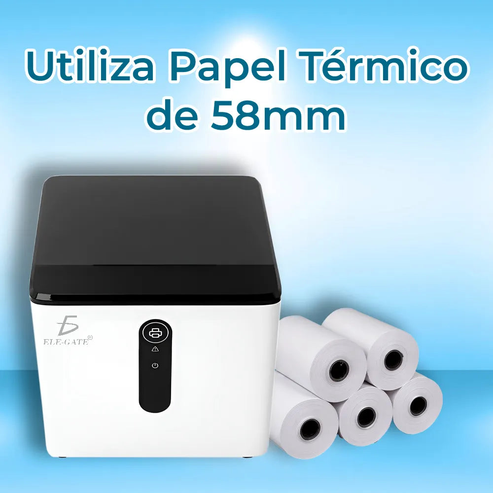 Impresora térmica 58mm con papel térmico