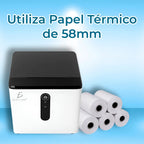 Impresora térmica 58mm con papel térmico