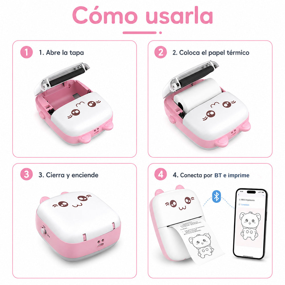 Mini impresora térmica portátil para celular