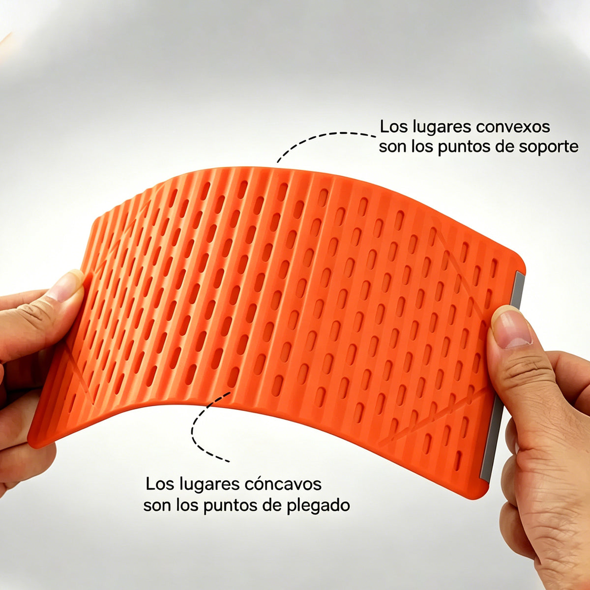 Soporte flexible naranja para celular y tablet