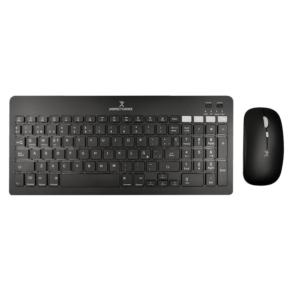Kit de teclado y mouse inalámbrico Perfect Choice PC-201373 negro