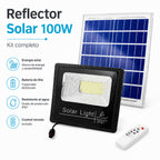 Reflector LED de 100 W con panel solar