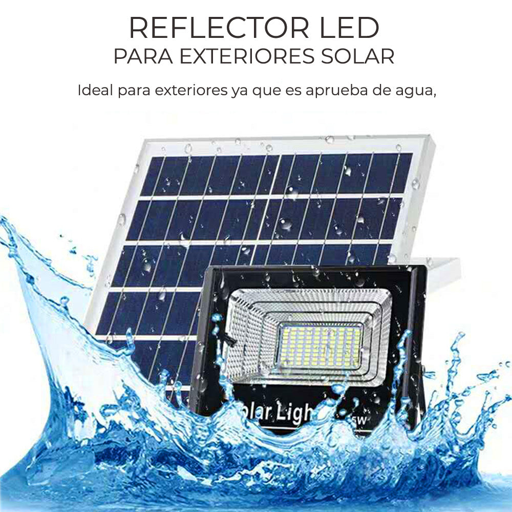 Reflector LED de 25 W con panel solar