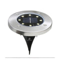 Caja con 4 lámparas solares de piso para jardín