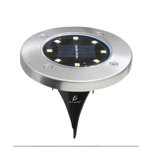 Caja con 4 lámparas solares de piso para jardín