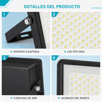 Luz solar LED para exteriores con sensor de movimiento