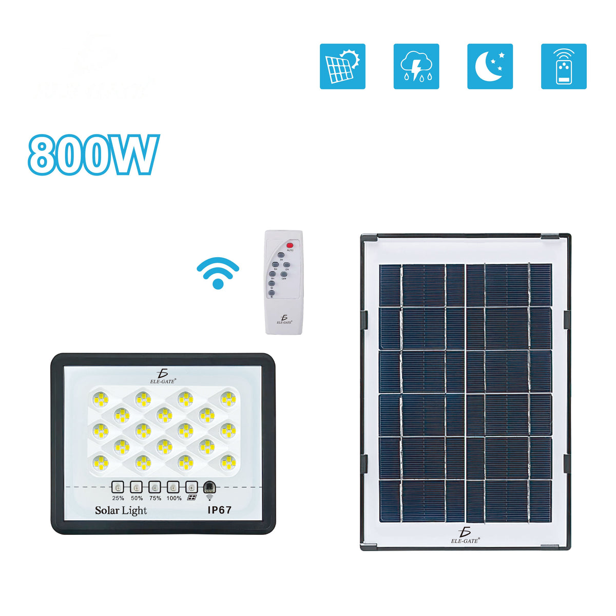 Luz solar LED para exteriores con sensor de movimiento