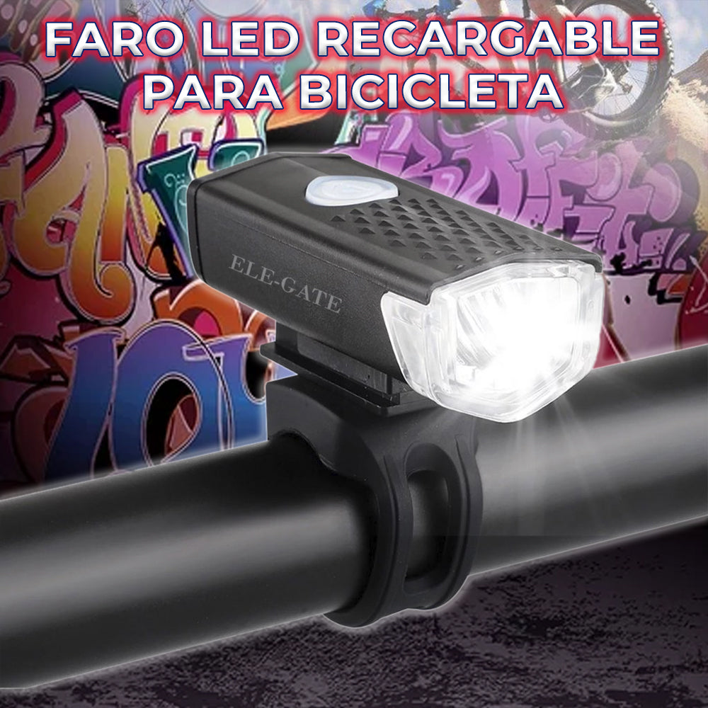 Luz LED recargable para bicicleta