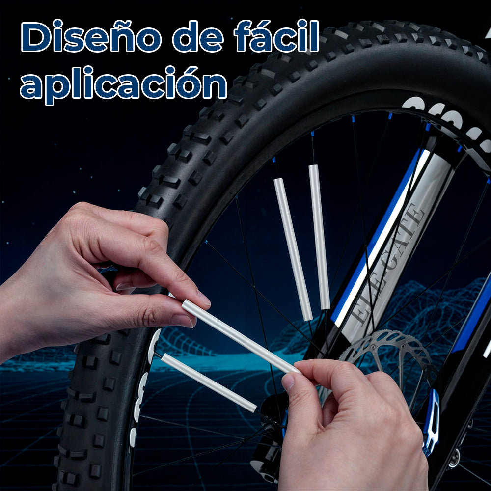 Clips reflectantes en rayos de bicicleta