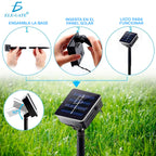 Serie de luces solares LED cálidas de 5 metros