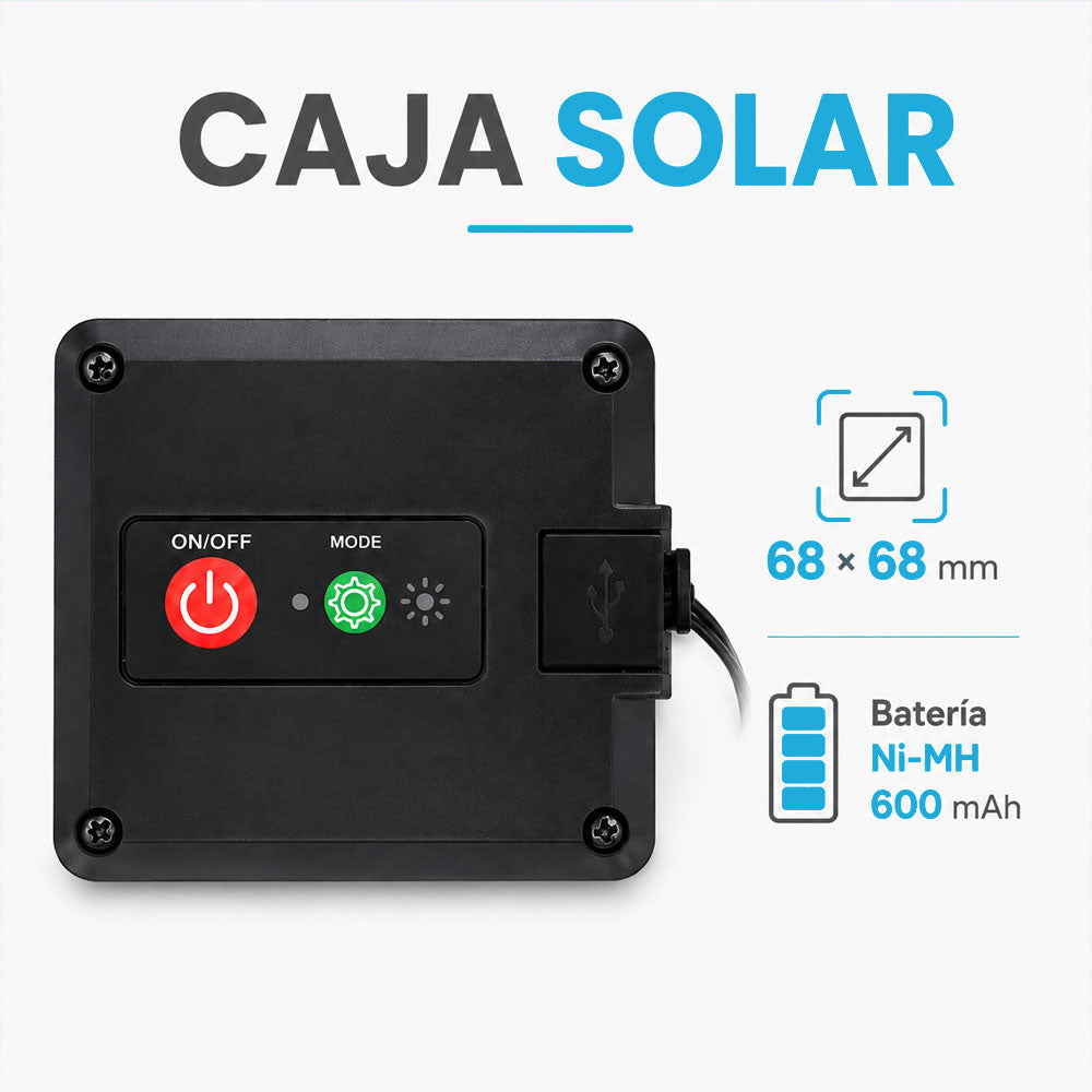 Serie de luces solares LED cálidas de 5 metros