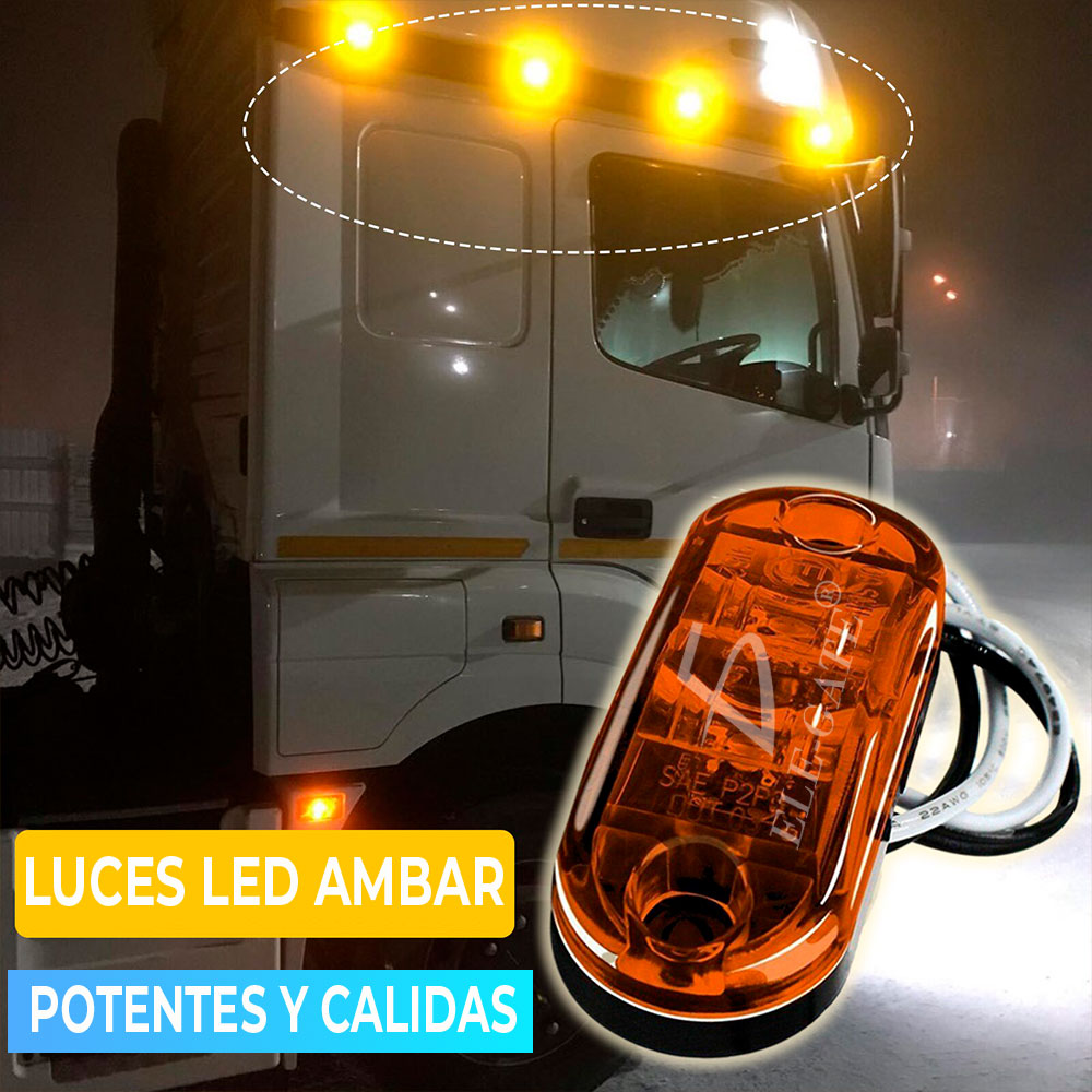 Luz LED ámbar de marcador para camión y remolque