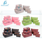Set de 6 organizadores de equipaje impermeables