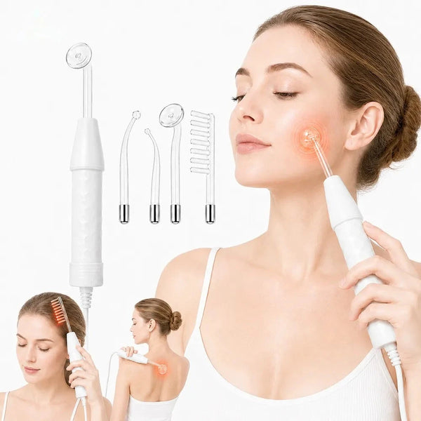 Masajeador Facial de Alta Frecuencia con 4 Electrodos