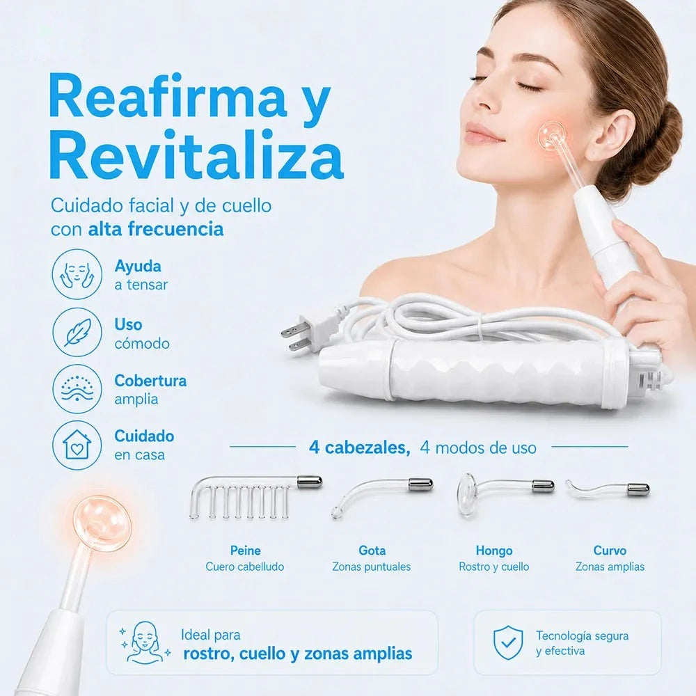 Masajeador facial de alta frecuencia — características