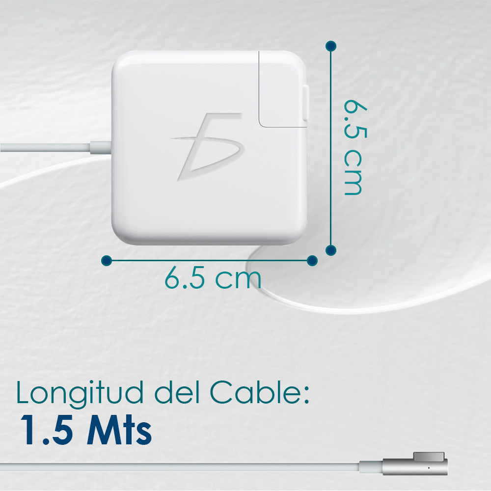 Cargador compatible con MacBook Air de 45W con conector MagSafe tipo L