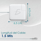 Cargador compatible con MacBook Air de 45W con conector MagSafe tipo L