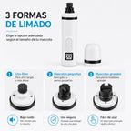 Lima eléctrica de uñas para mascotas con pantalla digital