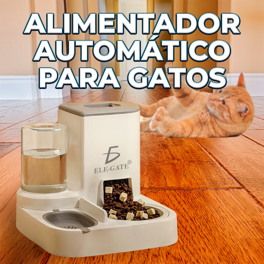 Alimentador automático 2 en 1 de agua y croquetas
