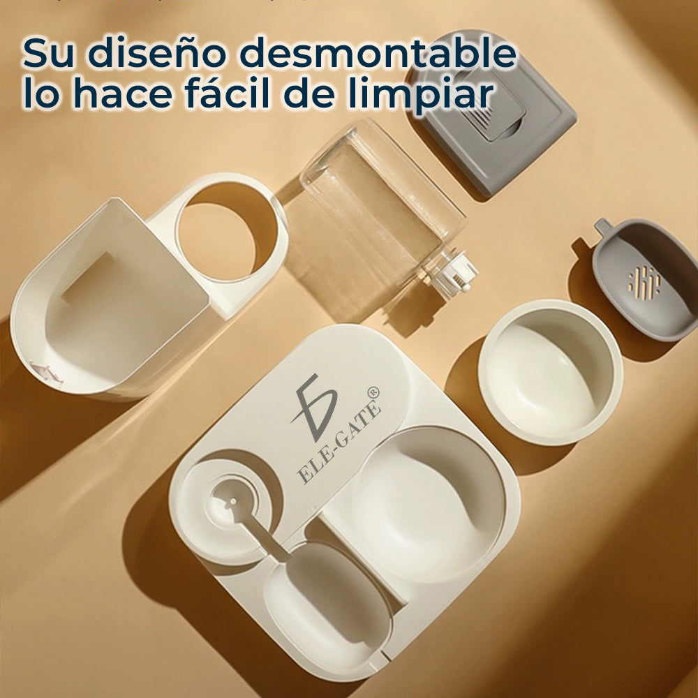 Alimentador automático 2 en 1 para agua y croquetas