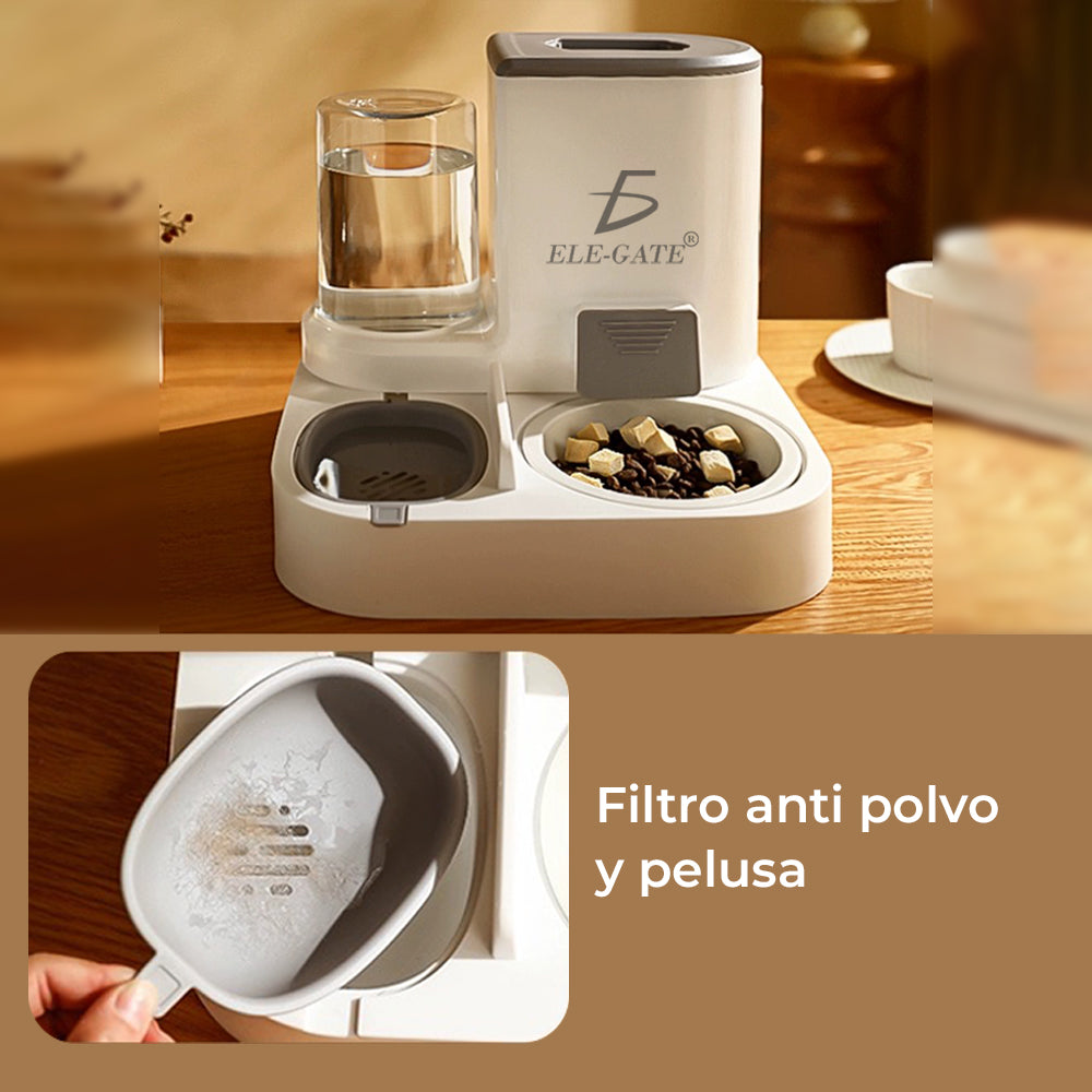 Alimentador automático 2 en 1 para agua y croquetas