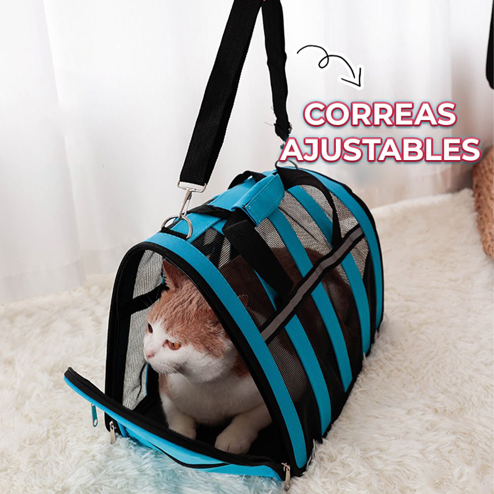 Transportador de nylon talla L para mascotas
