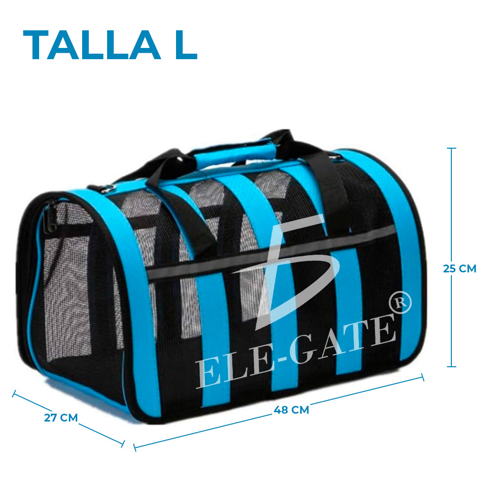 Transportador de nylon talla L para mascotas