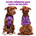 Arnés para perro ajustable con asa y correas reflectantes