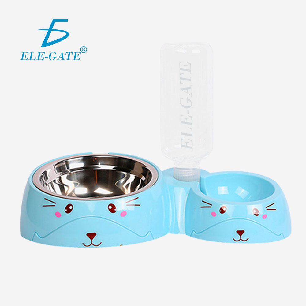 Dispensador doble comedero y bebedero para mascotas