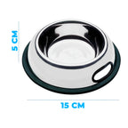 Set de 2 platos de acero inoxidable para mascotas