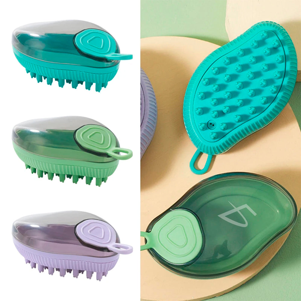 Cepillo de baño con jabonera para mascotas