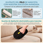 Guante quita pelo gris y negro para mascotas