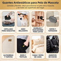 Guante quita pelo gris y negro para mascotas