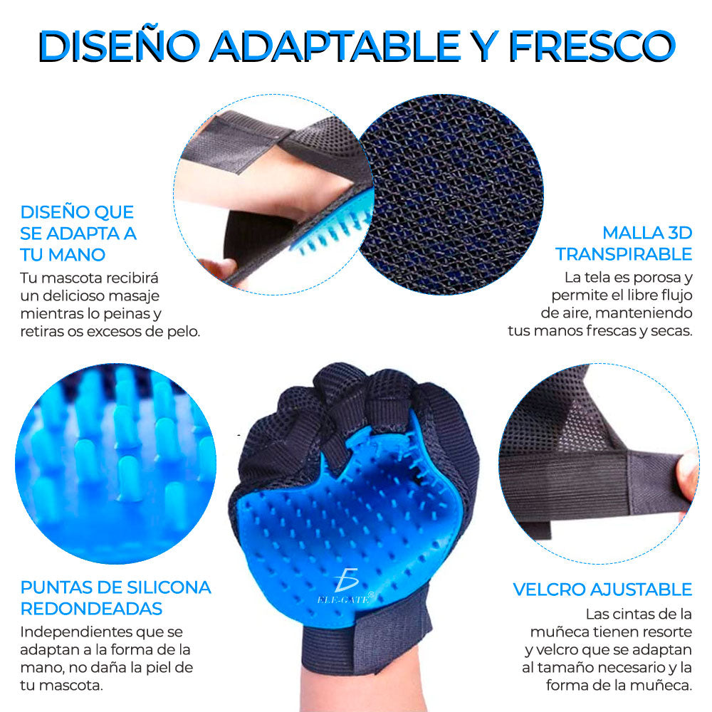Guante quita pelo para mascotas