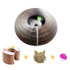 Tablero rascador de cartón para gatos con bola de campana