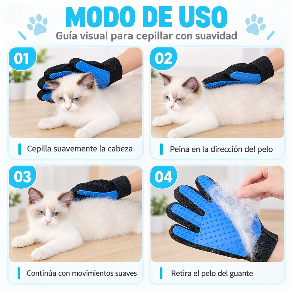 Guante quita pelo para mascotas