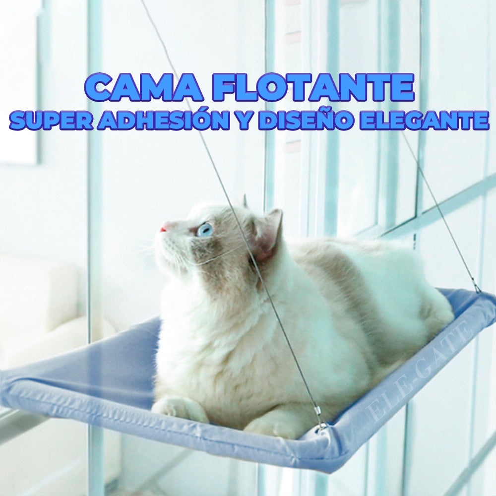 Hamaca de ventana con ventosas para gatos