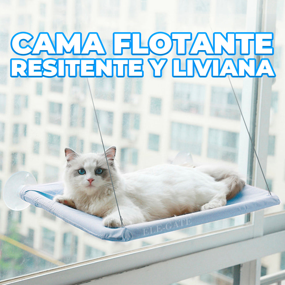Hamaca de ventana con ventosas para gatos