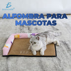 Tapete de ratán con almohada para mascotas